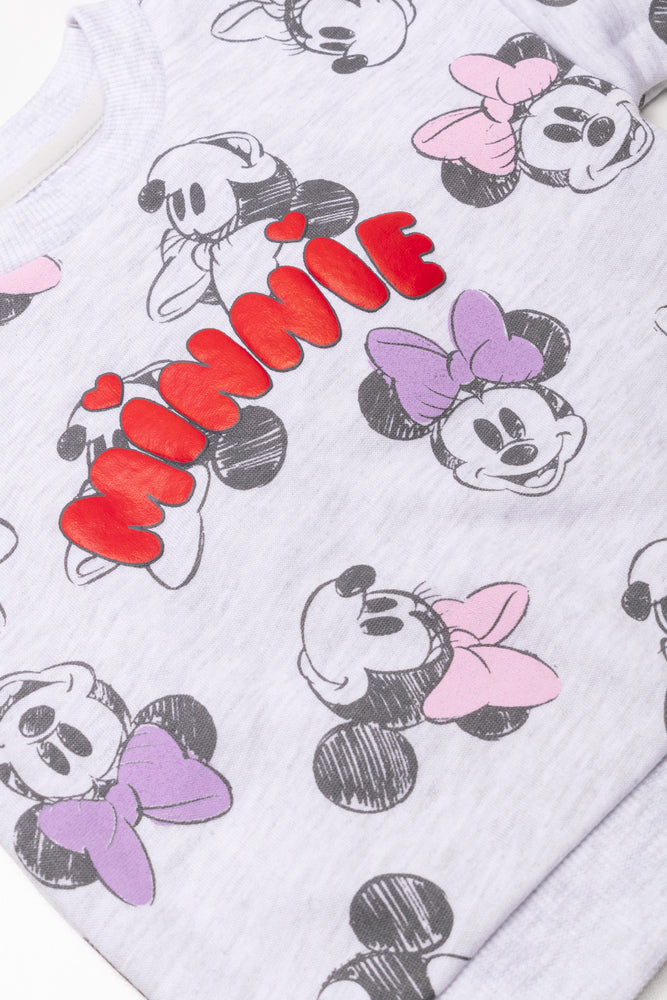 Minnie Mouse Tracksuit White And Grey
