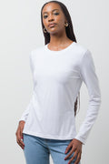 Long Sleeve Crew Neck T-Shirt White