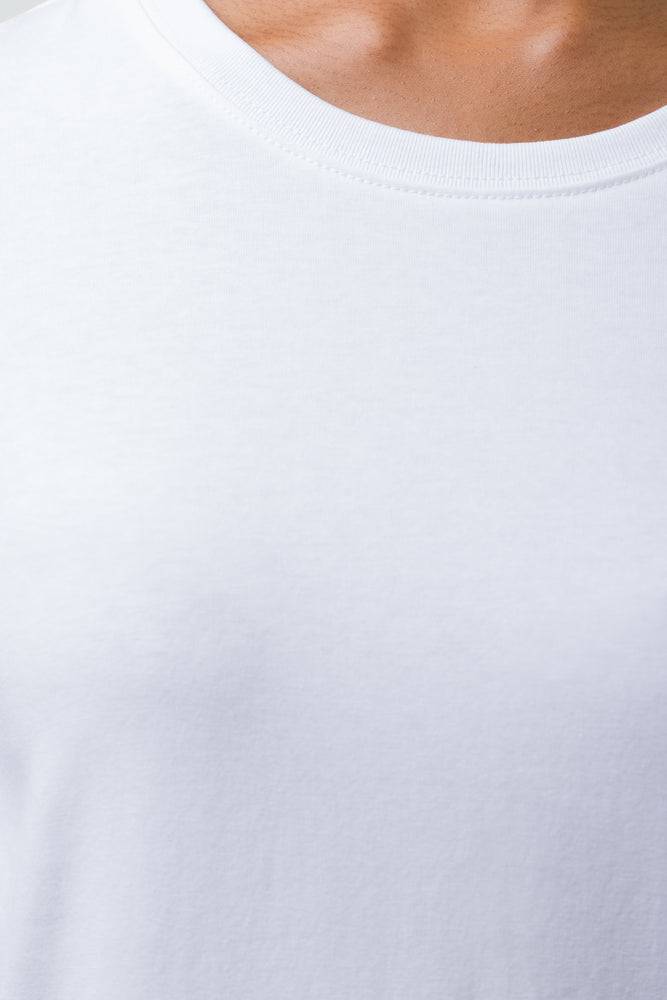 Long Sleeve Crew Neck T-Shirt White (3)