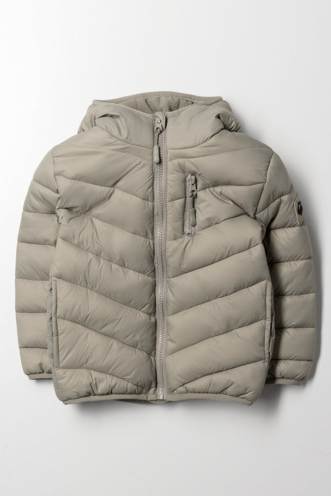 Hooded Puffer Jacket Green