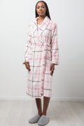 Check Shawl Gown Pink