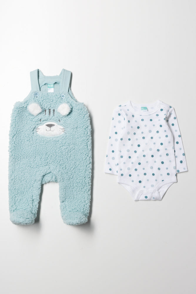 Sherpa Tiger Babygrow Aqua (2)
