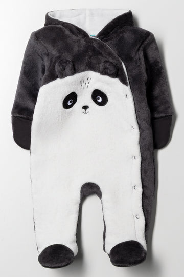 Koala Babygrow Dark Grey And White