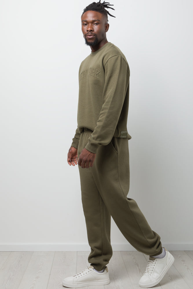 Rib Cuff Trackpants Dark Green (2)