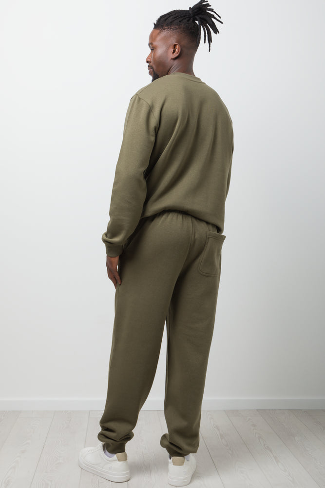 Rib Cuff Trackpants Dark Green (3)