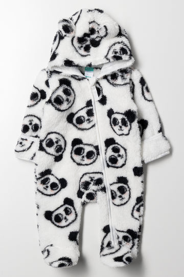 Panda Babygrow Black And White