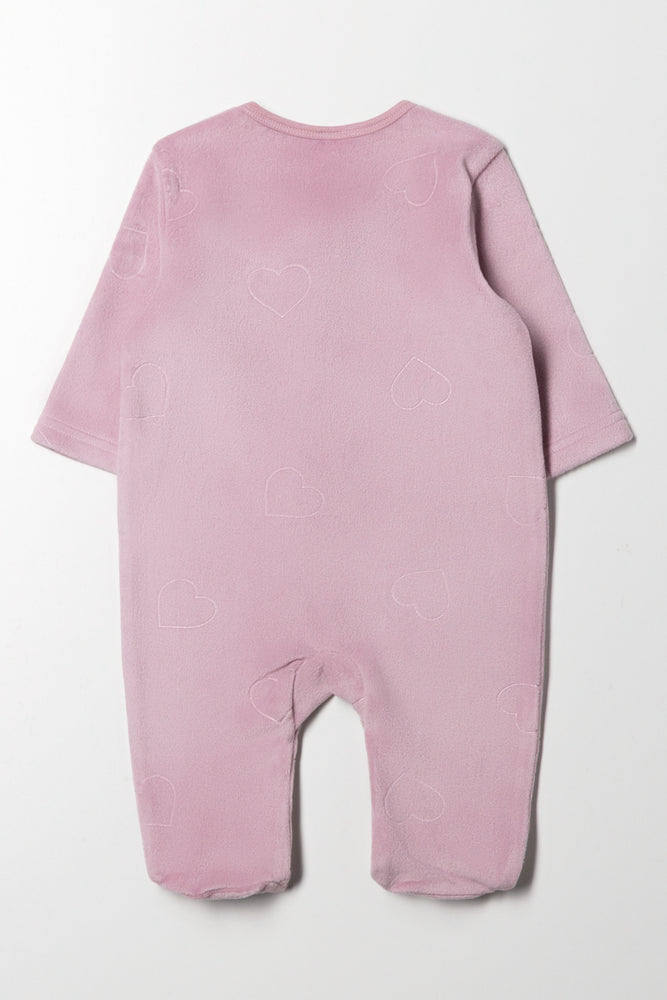 Heart Babygrow Purple (2)