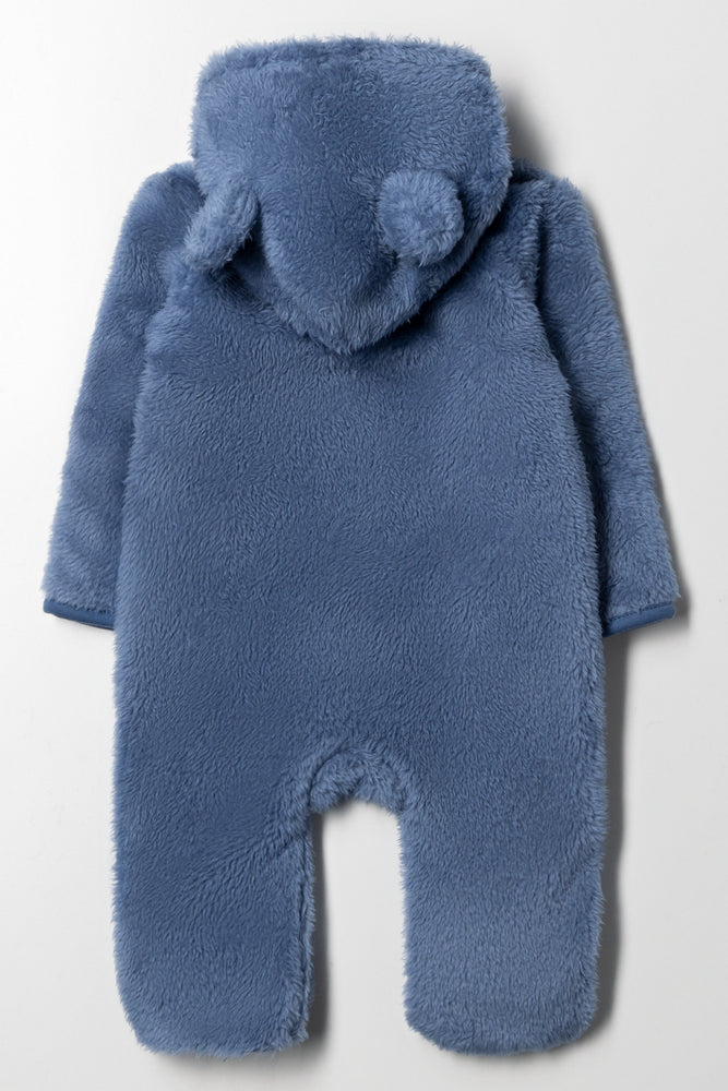 Fleece Babygrow Blue (3)