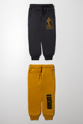 Batman 2 Pack Trackpants Yellow And Dark Grey