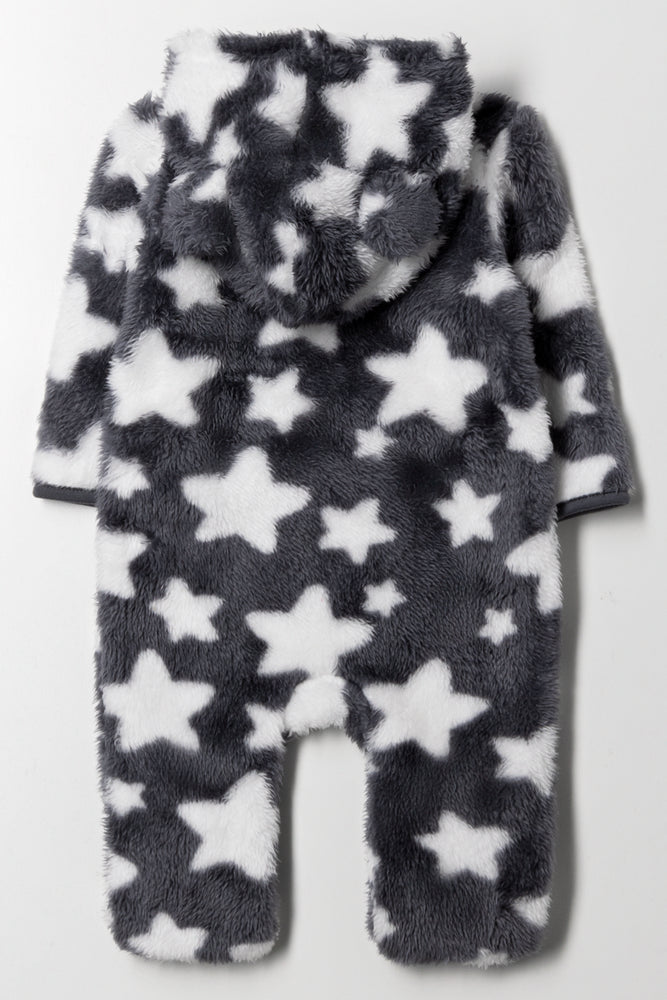 Stars Babygrow Dark Grey (3)
