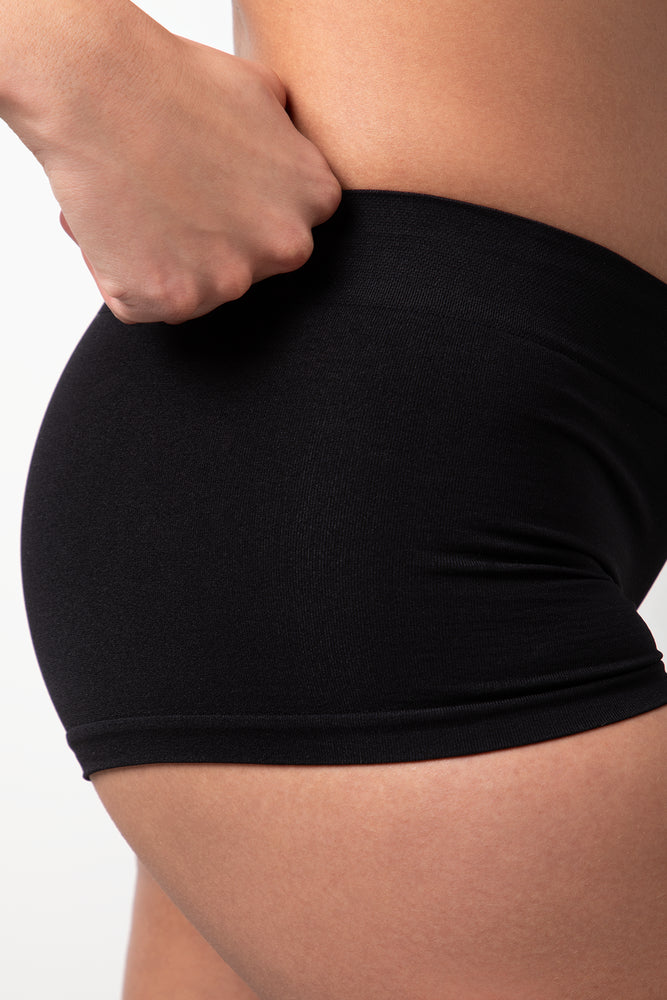 3 Pack Seamfree Boyleg Panties Black And Grey (4)