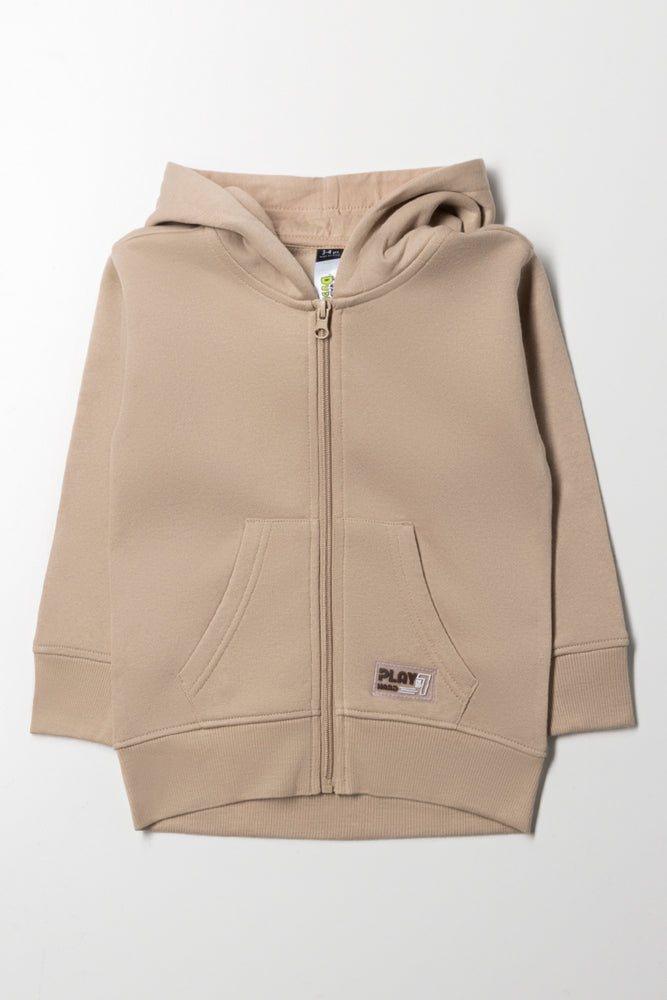 Zip Through Hooded Tracktop Natural