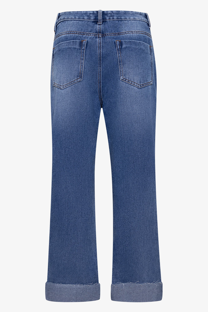 Wide Leg Denim Jean Blue (1)