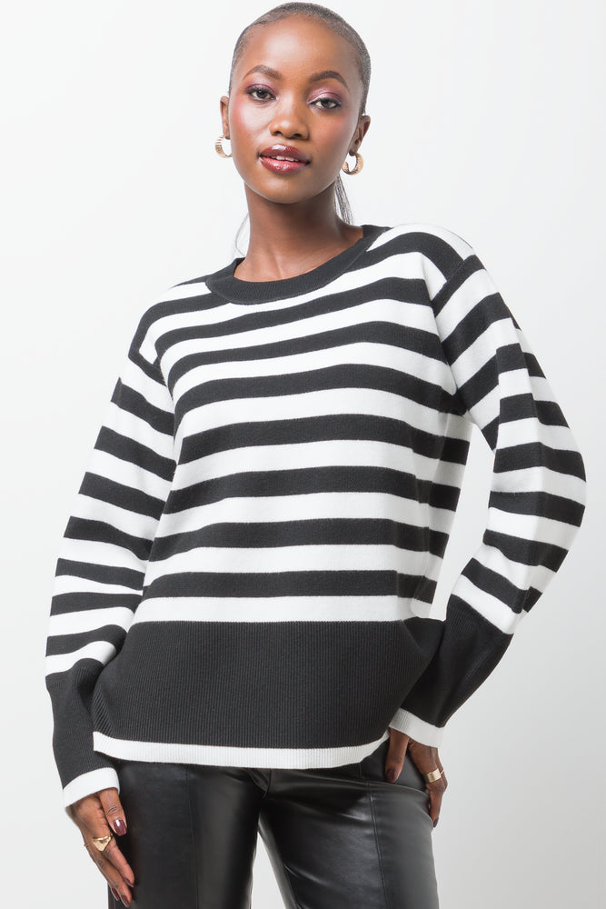 Stripe Jersey Black And White