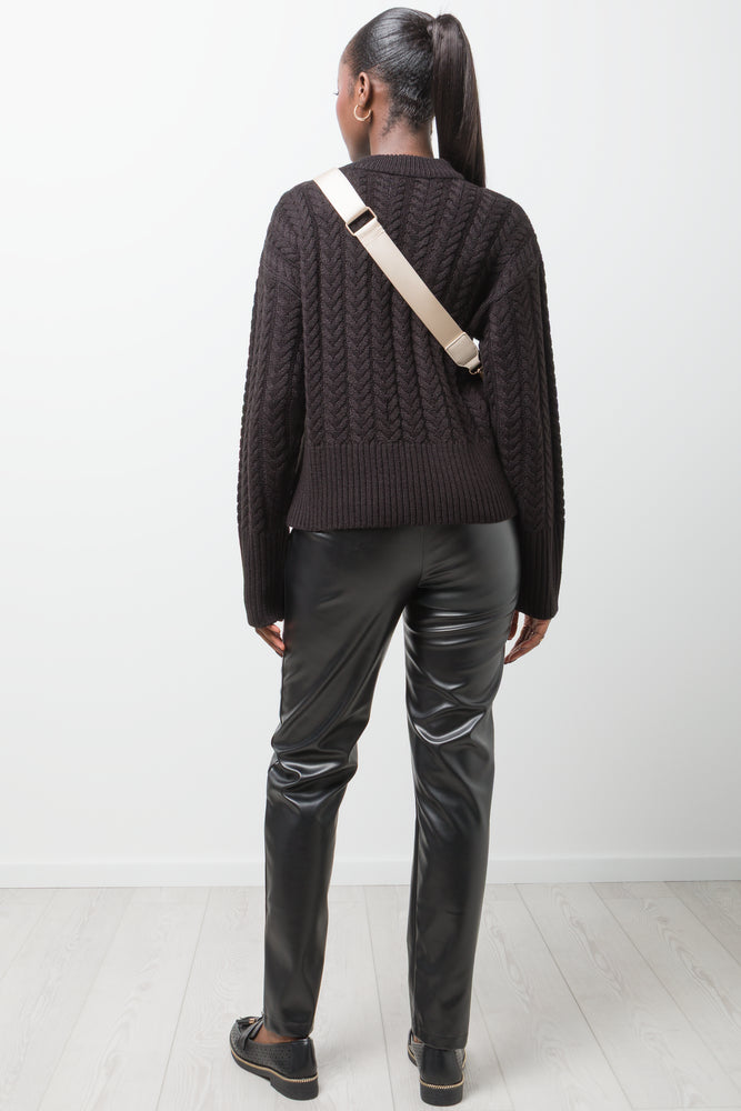 Cable Knit Jersey Black (2)