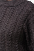 Cable Knit Jersey Black (3)