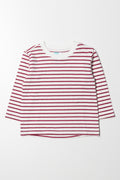 Long Sleeve Stripe T Shirt Red And White