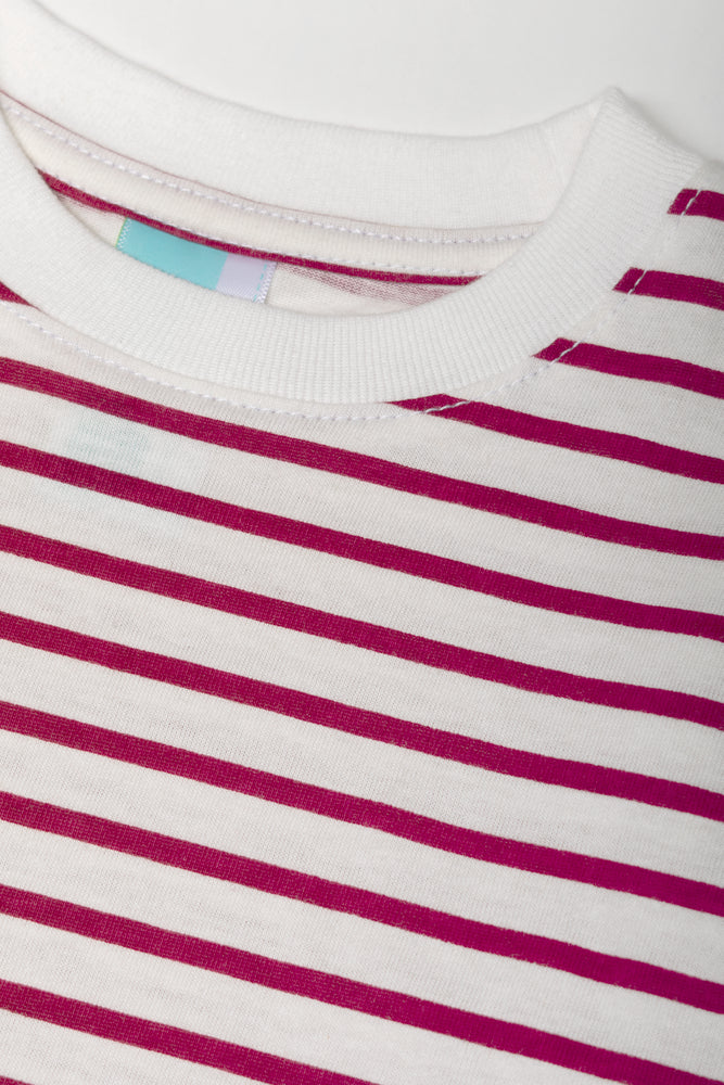 Long Sleeve Stripe T Shirt Red And White (1)