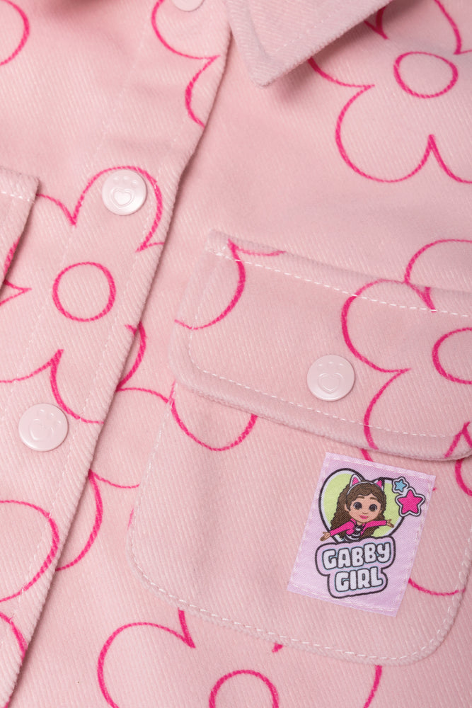 Gabby's Dollhouse Flower Shacket Pink