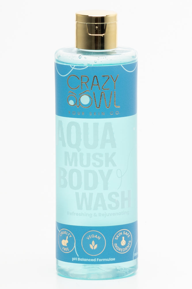 Crazy Owl Aqua Musk Body Wash Light Blue 250ml