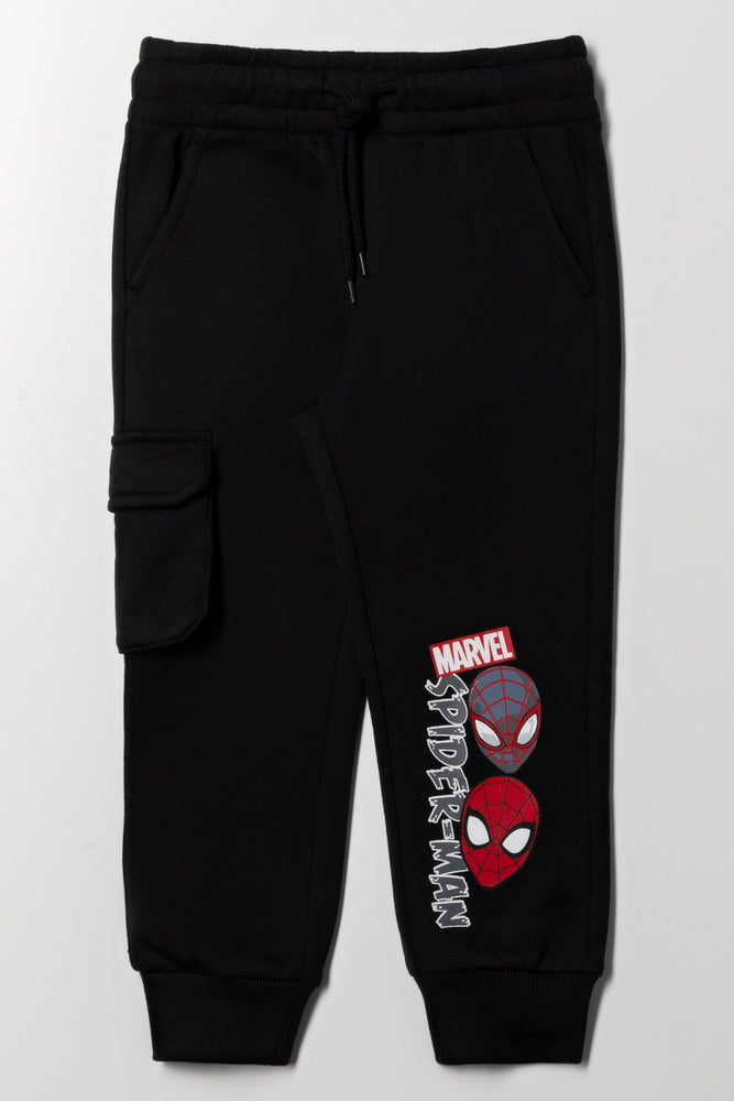 Spider-Man Cargo Trackpants Black