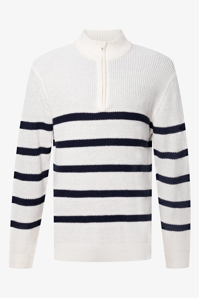 Quarter Zip Jersey Cream