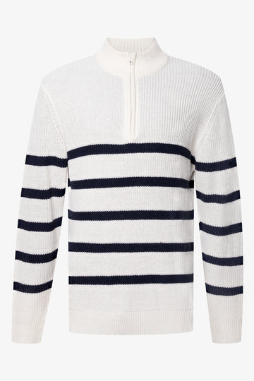 Quarter Zip Jersey Cream