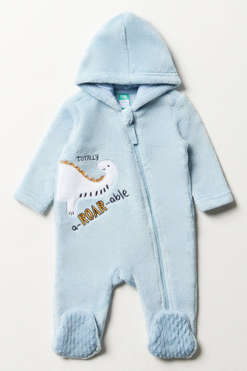 Fleece Babygrow Blue
