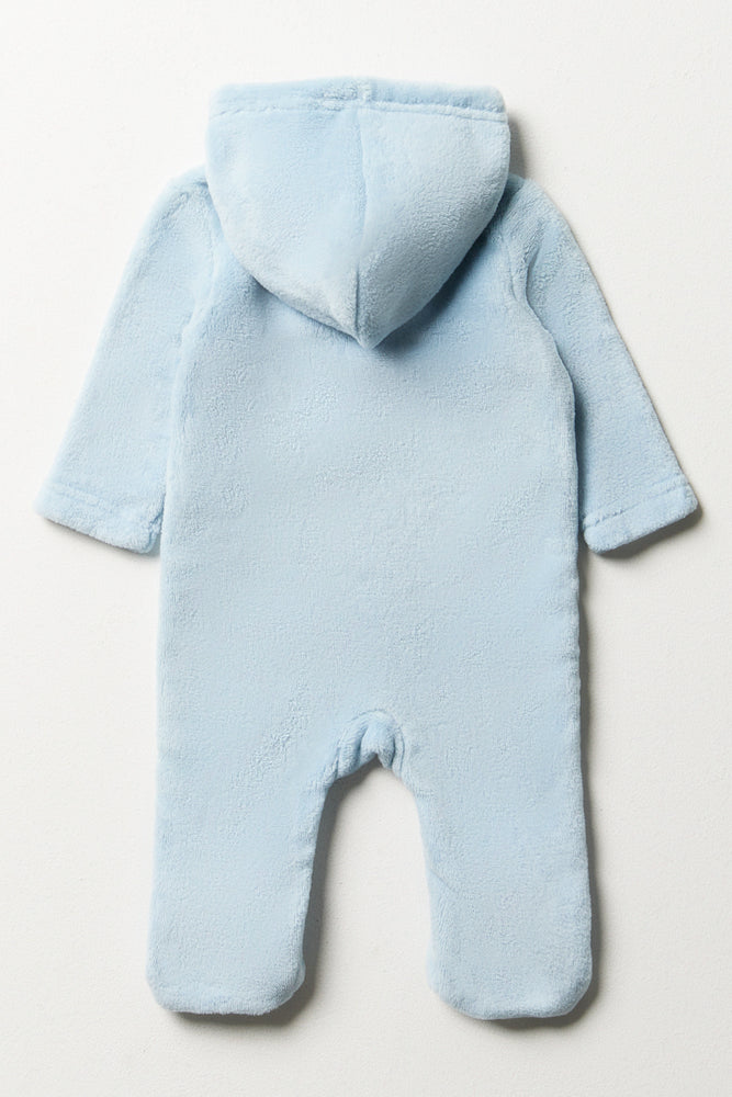 Fleece Babygrow Blue (2)