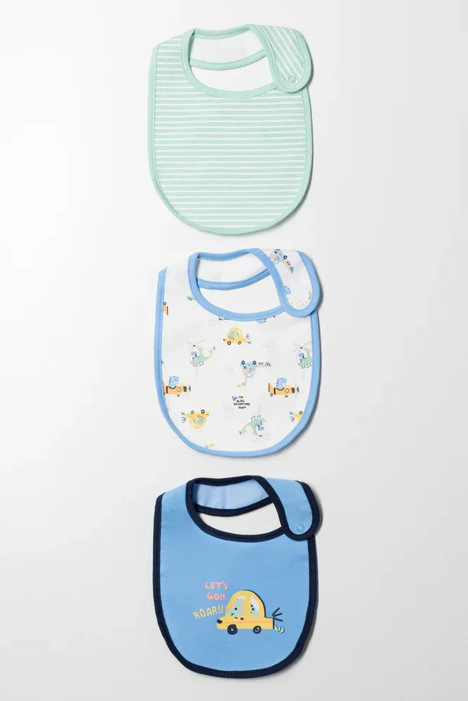 3 Pack Bibs Blue