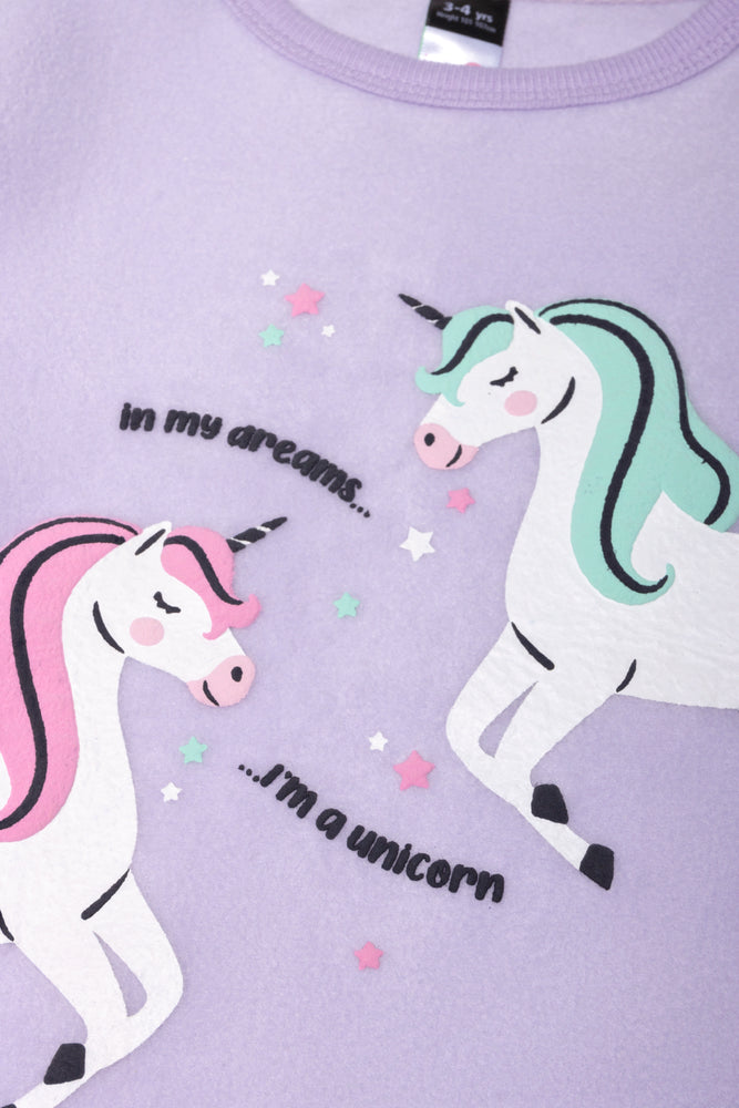 2 Pack Unicorn Pyjamas Purple & Green