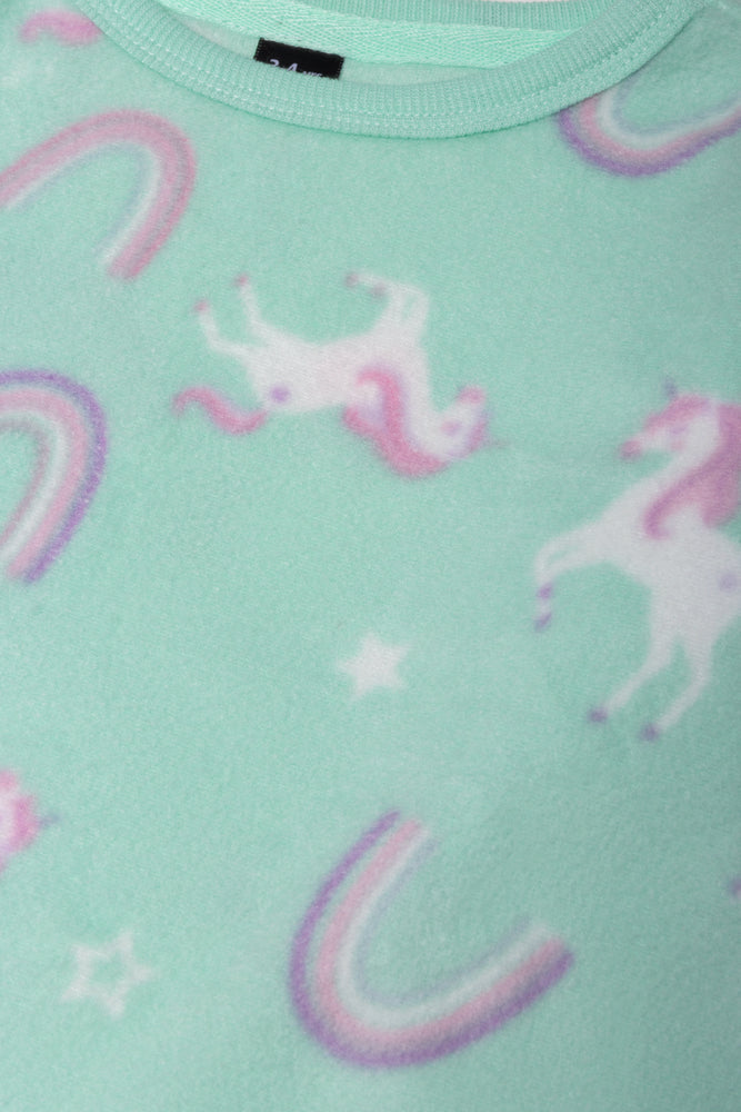 2 Pack Unicorn Pyjamas Purple & Green (3)