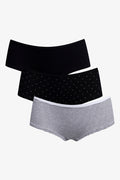 3 Pack Boyleg Panties Black And White (1)