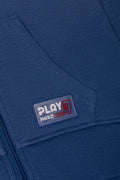 Zip Through Hooded Tracktop Navy (1)