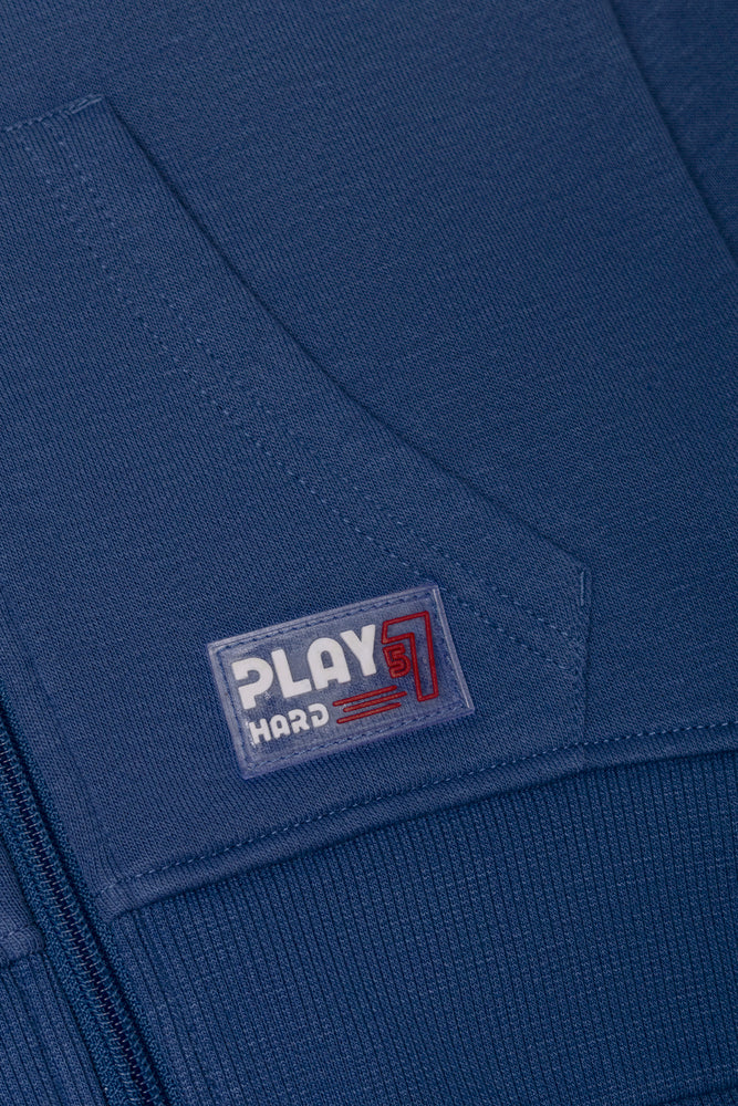 Zip Through Hooded Tracktop Navy (1)