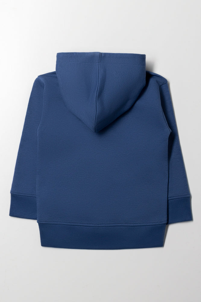 Zip Through Hooded Tracktop Navy (2)