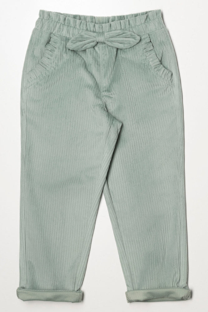 Paperbag Cord Pants Sage