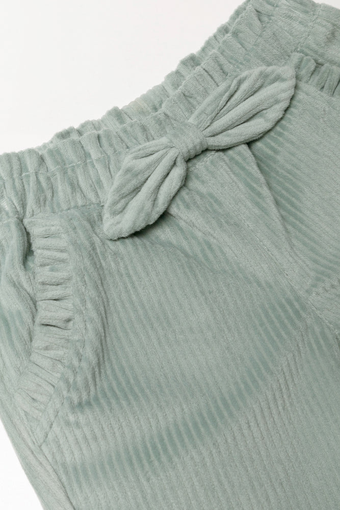 Paperbag Cord Pants Sage