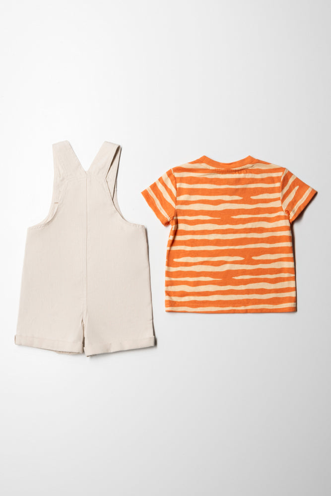 Tigger Dungaree Set Natural And Orange (6)
