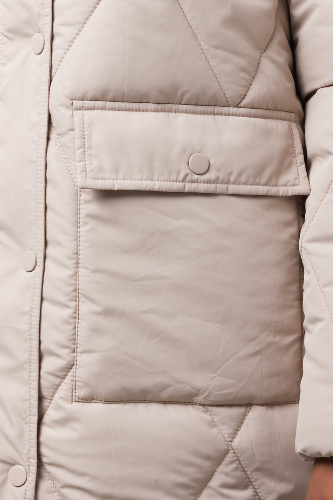 Long Puffer Jacket Natural (3)