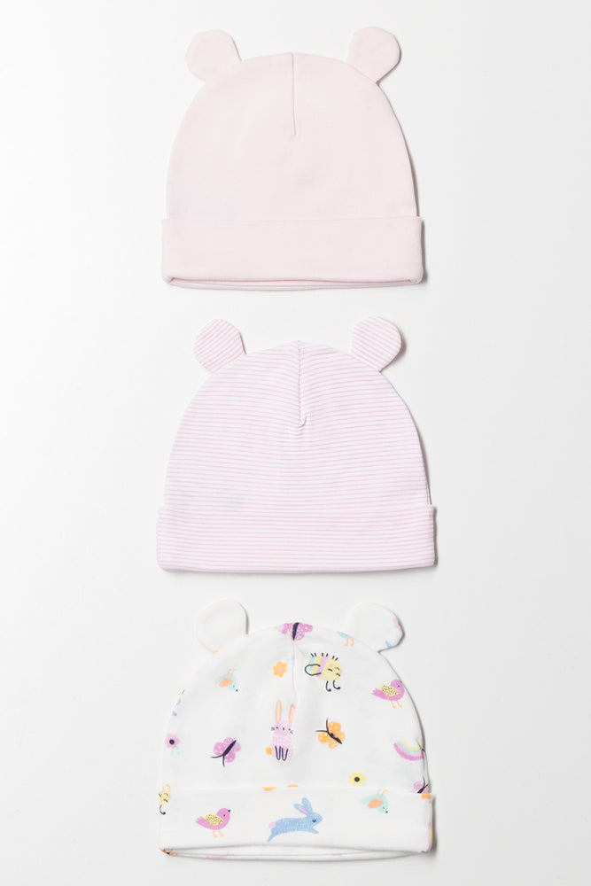 3 Pack Hats Pink