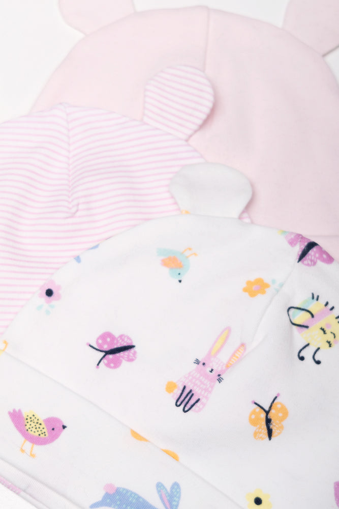 3 Pack Hats Pink
