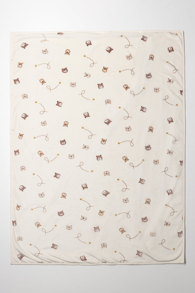 Bear Fleece Blanket Natural (2)