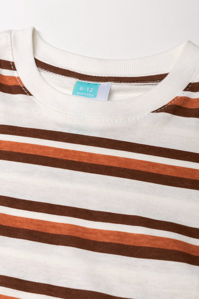 Stripe Long Sleeve T-Shirt Natural (1)