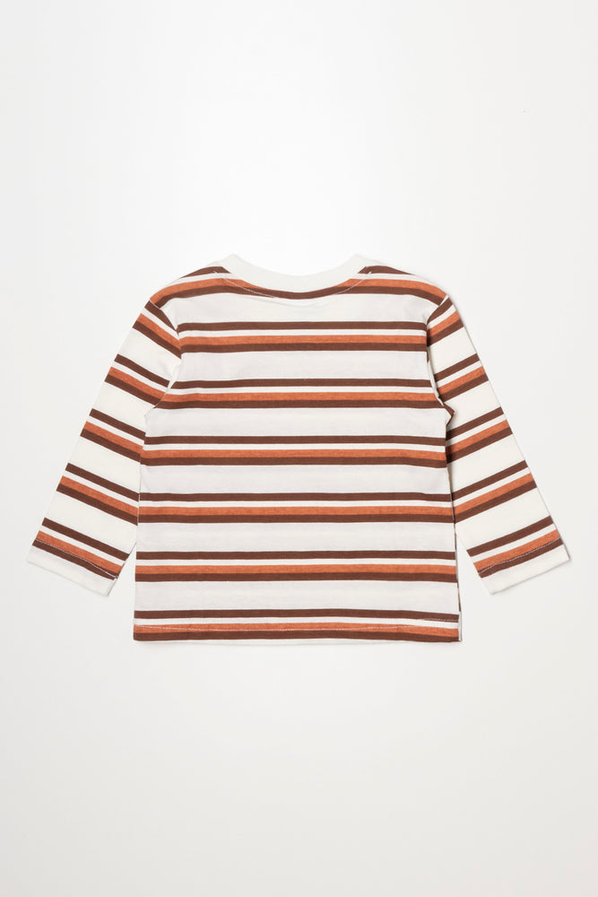 Stripe Long Sleeve T-Shirt Natural (2)