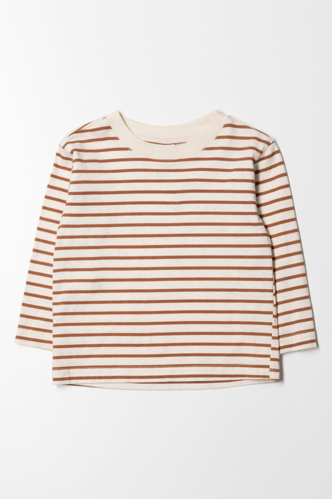 Long Sleeve Stripe T-Shirt Natural