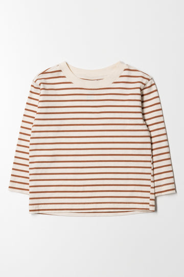 Long Sleeve Stripe T-Shirt Natural