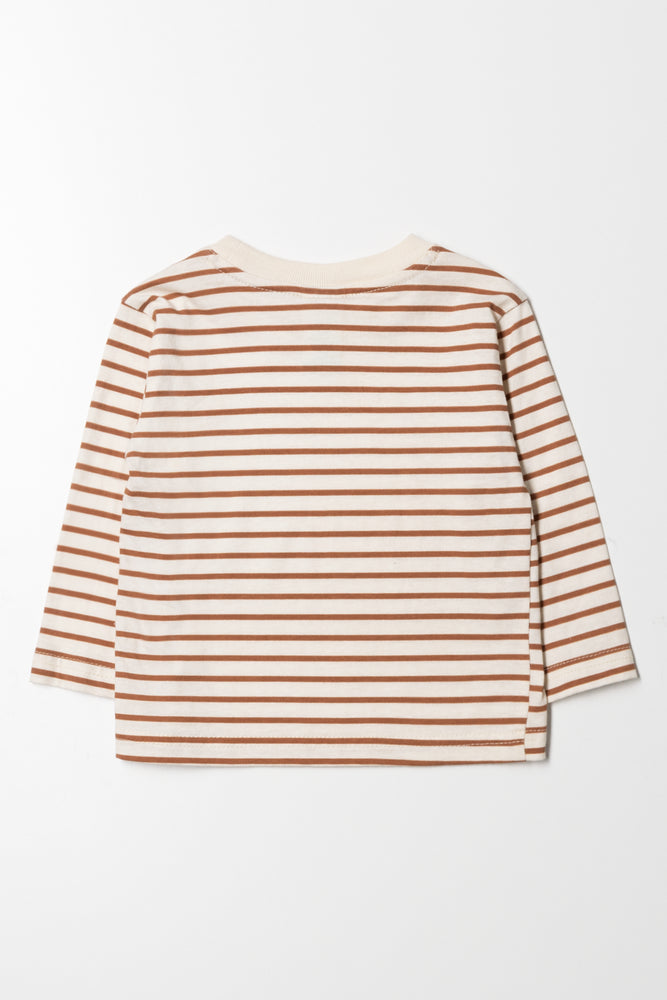 Long Sleeve Stripe T-Shirt Natural (2)