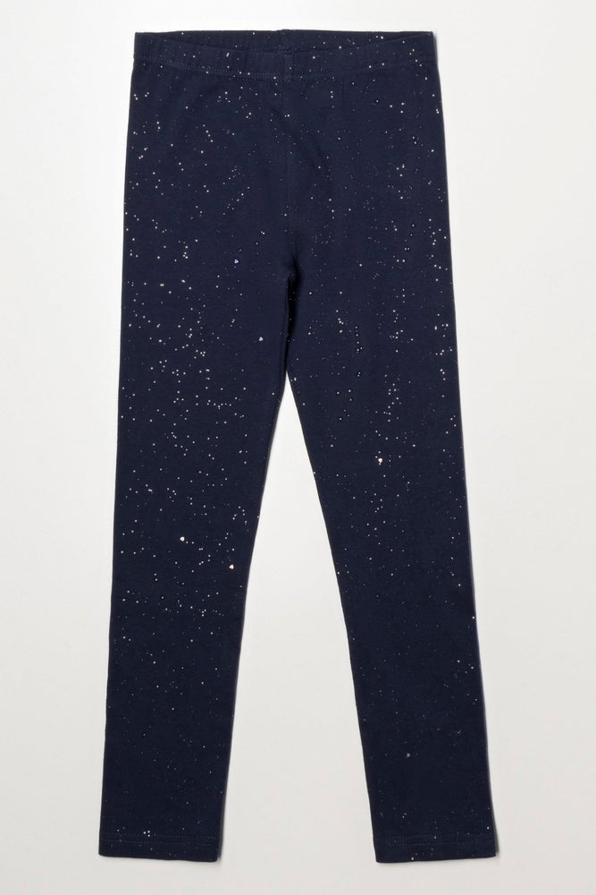 Glitter Leggings Navy