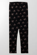 Bow Leggings Black And Pink (2)